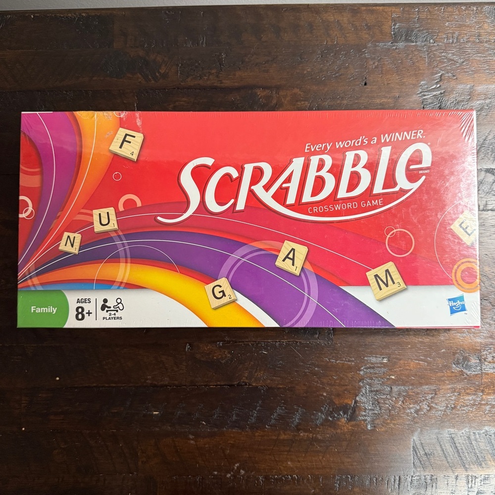 SCRABBLE Board Game Crossword Family Game Night Hasbro Sealed Box 2008 Ed. NEW